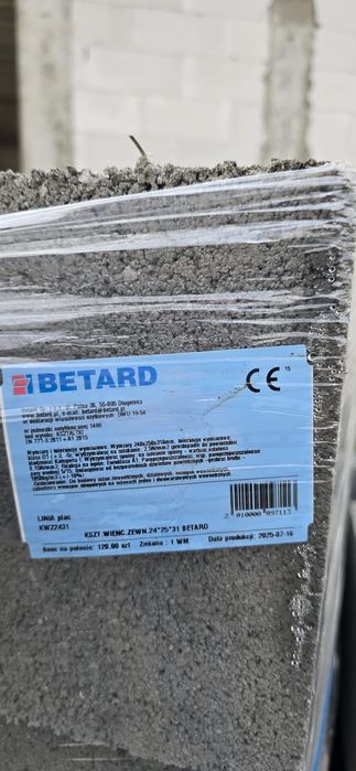 Kształtka wieńcowa typu L keramzytowa, Betard, strop teriva