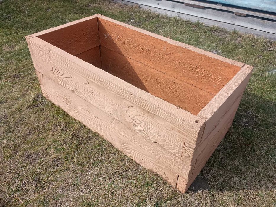 Donica warzywnik skrzynia drewno betonowe - różne rozmiary i kolory