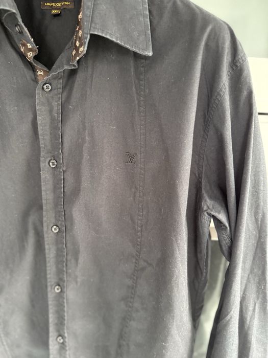 Lv Louis Vuitton czarna koszula bawełna elastan XL
