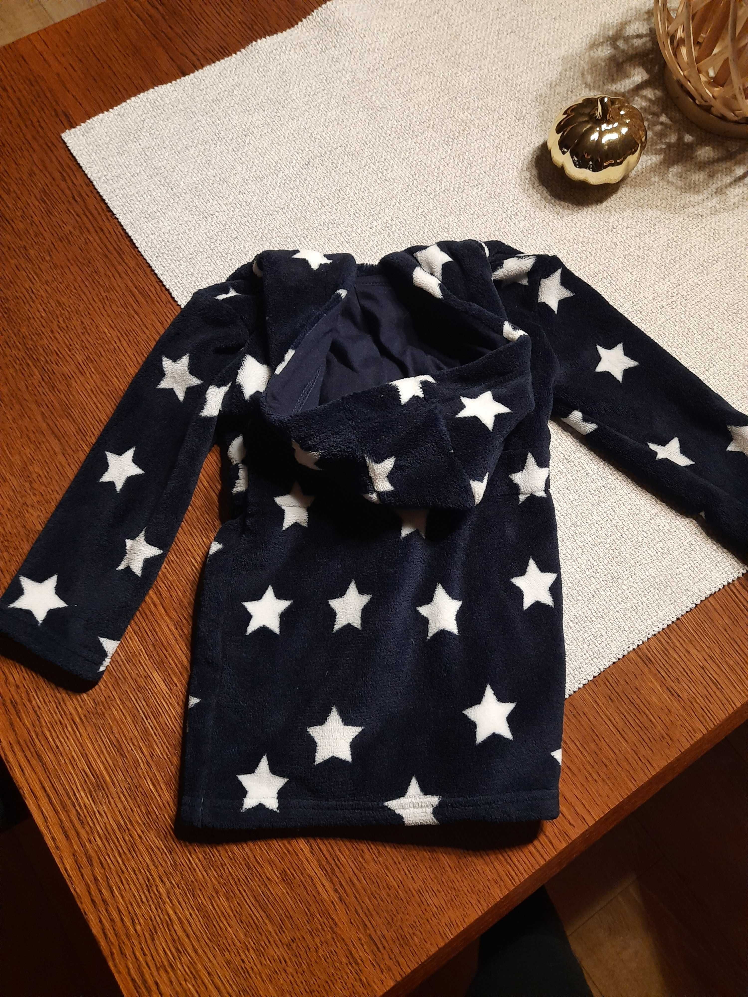 Szlafrok w gwiazdki granatowy primark 98
