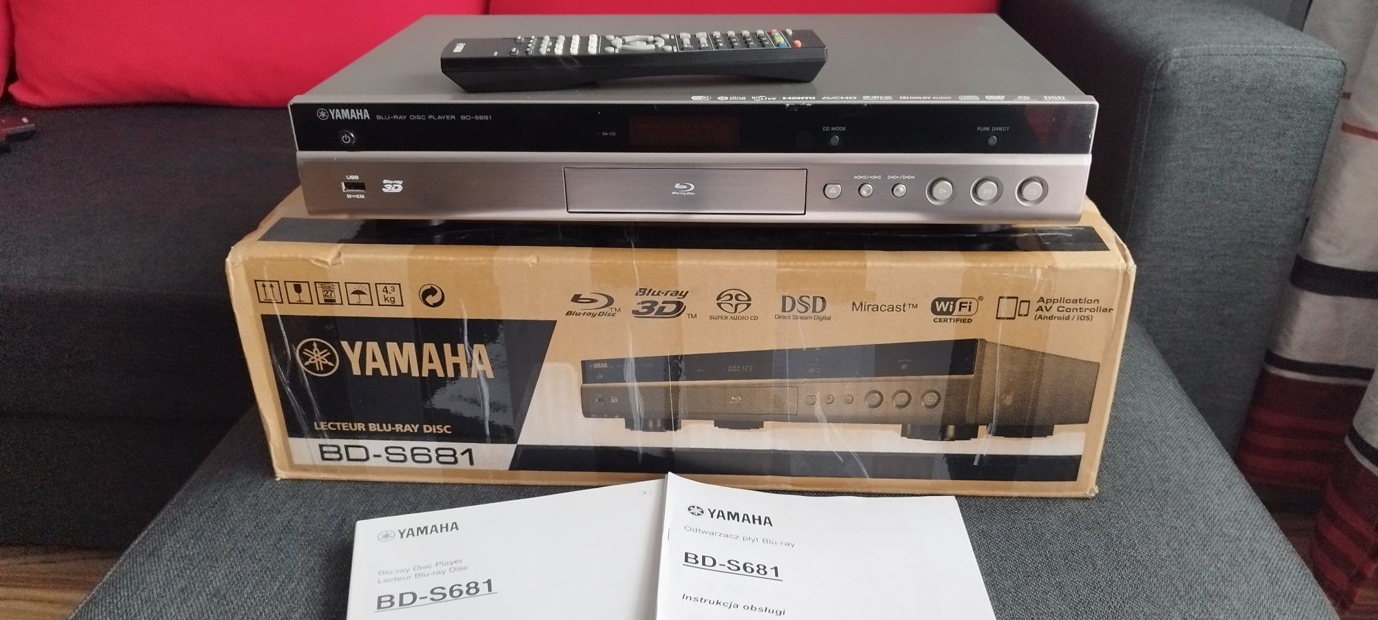 Yamaha BD-S 681 jak nowy, blu-ray