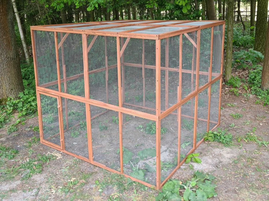 Wybieg dla kota kojec klatka woliera papug kur kaczek ptaków
