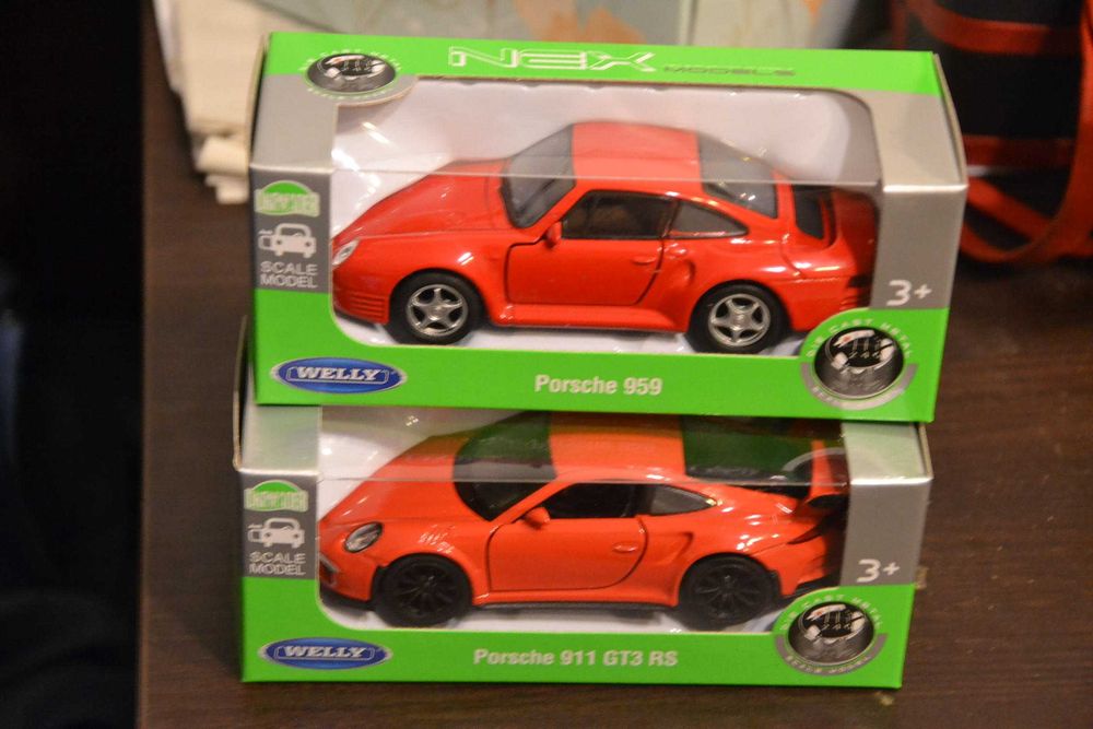 zestaw 2x Porsche 959 red 911 991 GT3 RS orange Welly 1-35