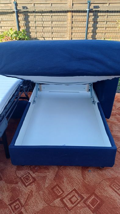 Sofa Ikea Vimle granatowa z szezlongiem