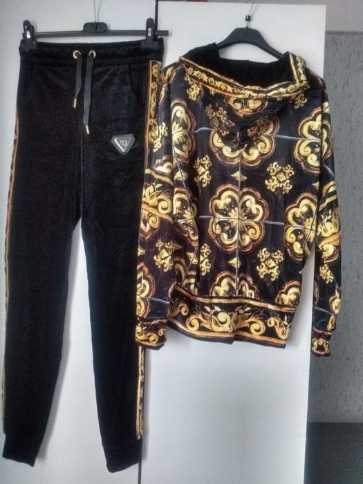 TATU FASHION! Nowy dres welurowy z kapturem S