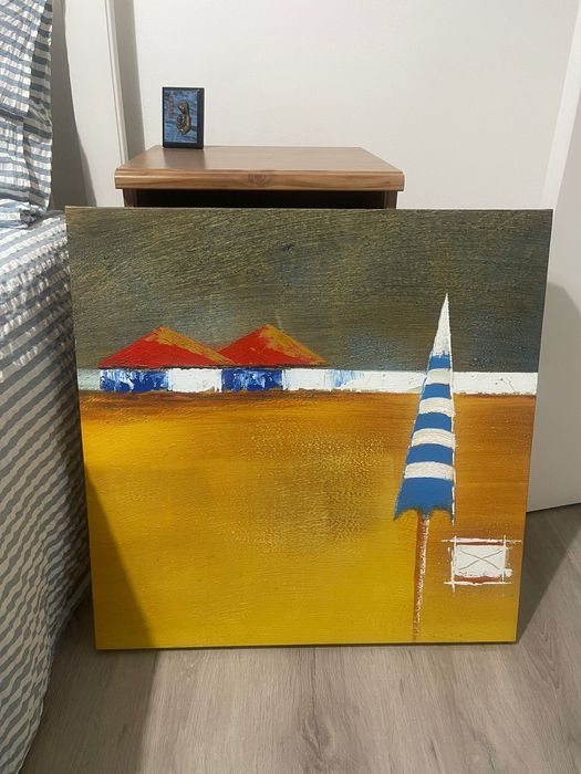 Quadro com pintura abstrata