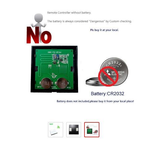 Interruptor / Comando Remoto de 3 canais a 433 Mhz Transmissor