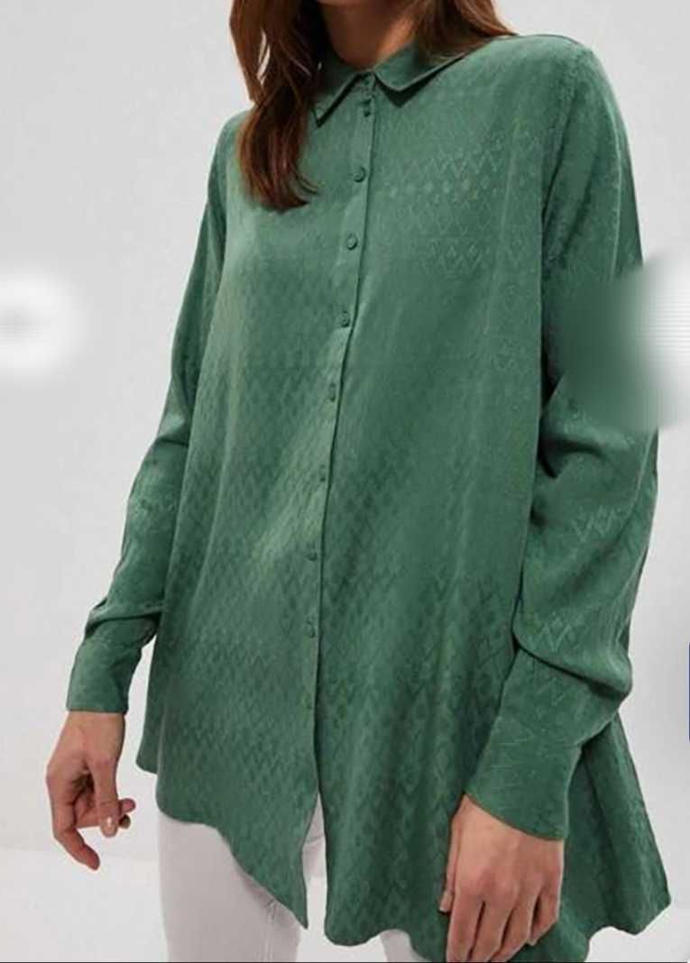 Koszula z wiskozy - zielona, XS (dla przyszłej mamy)