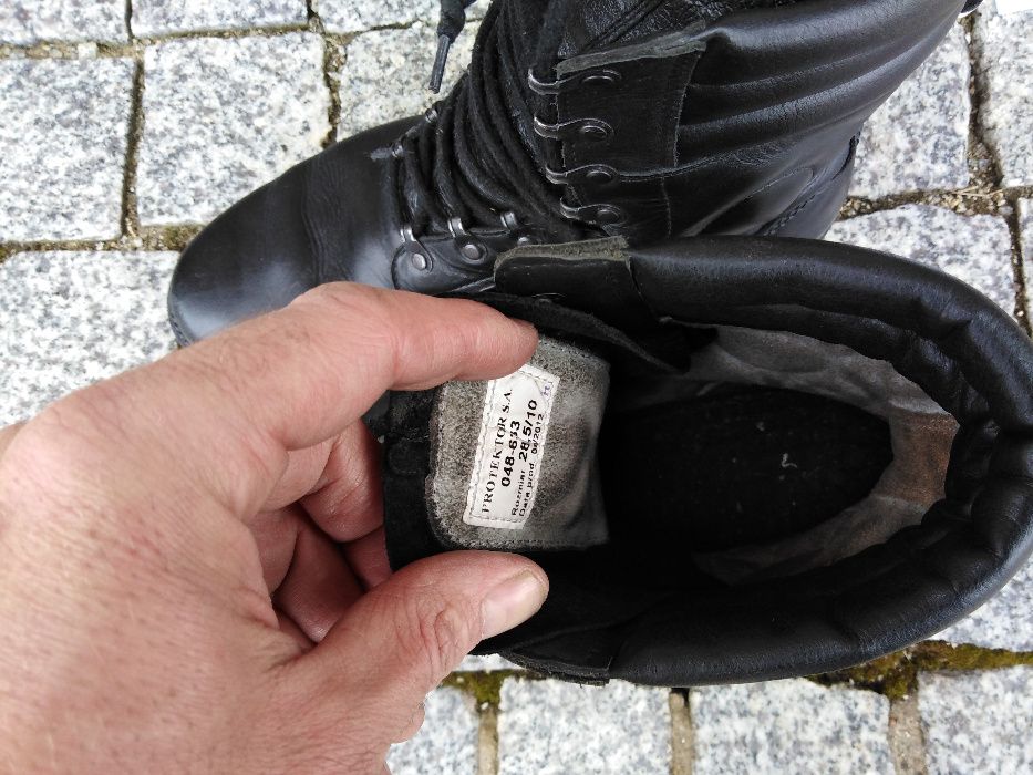 Buty skórzane typu traper wojsko, straż  45