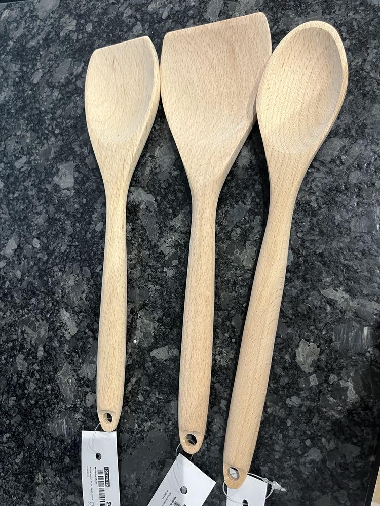 3 lyzki lopatki drewniane ikea nowe