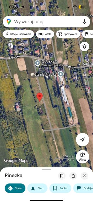 Działka budowlana 1000m 37x27 okolice Strykowska-Opolska