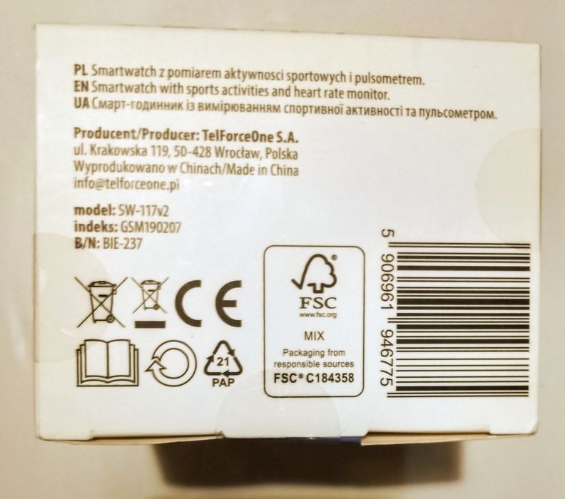 Smartwatch Forever nowy, wielofunkcyjny,dwa paski