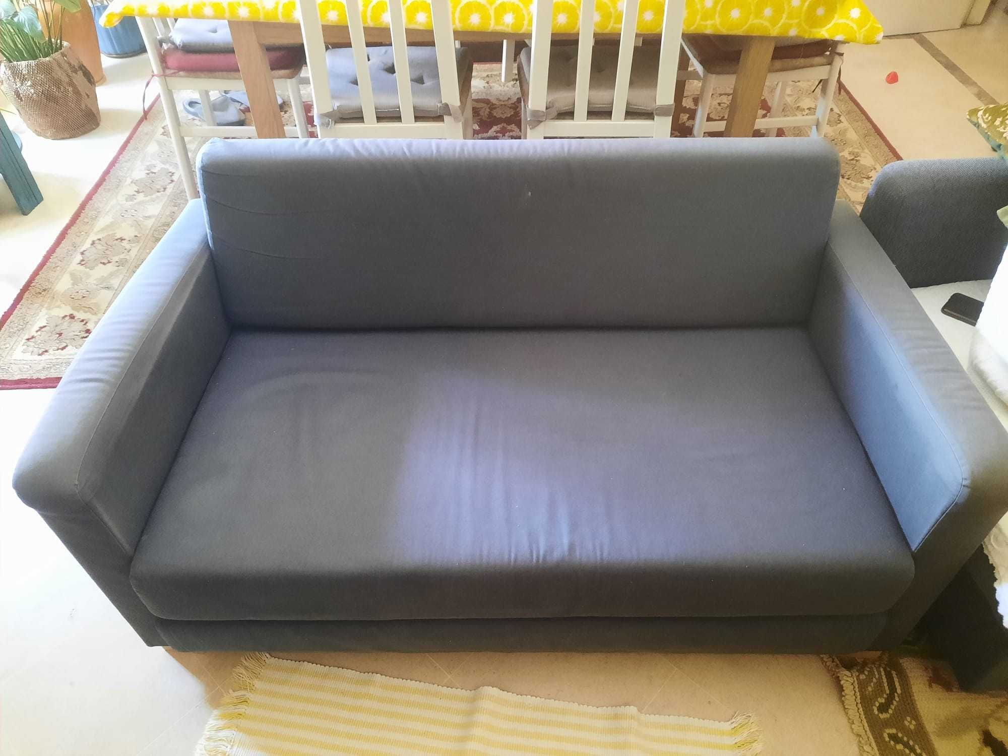 Sofá-Cama para 2 Pessoas com Almofada