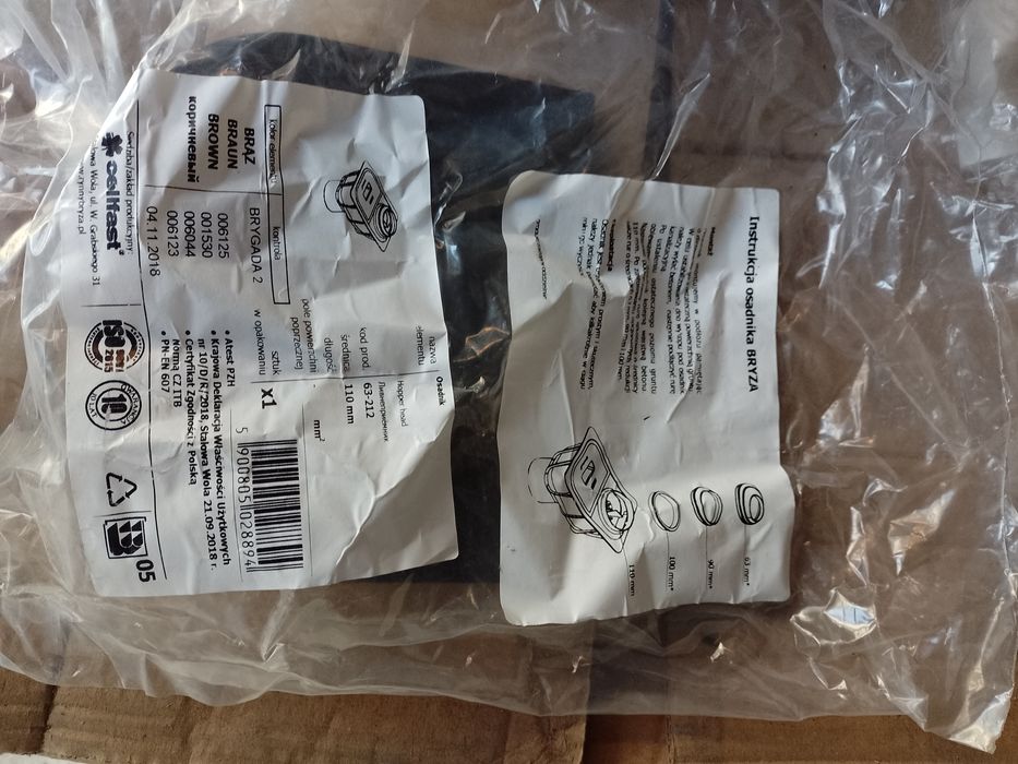 Osadnik rury spustowej.Bryza 110mm