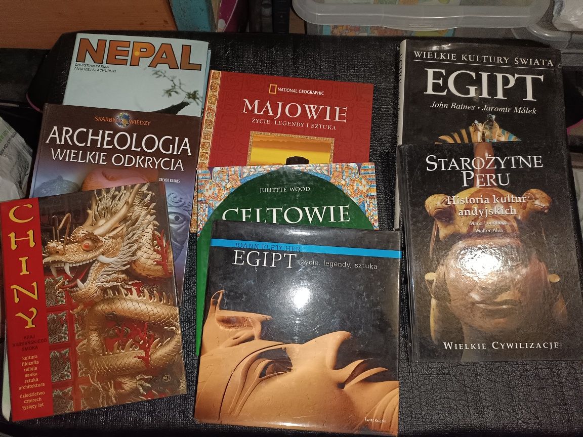 Książki albumy Nepal Chiny Egipt Majowie Celtowie Peru