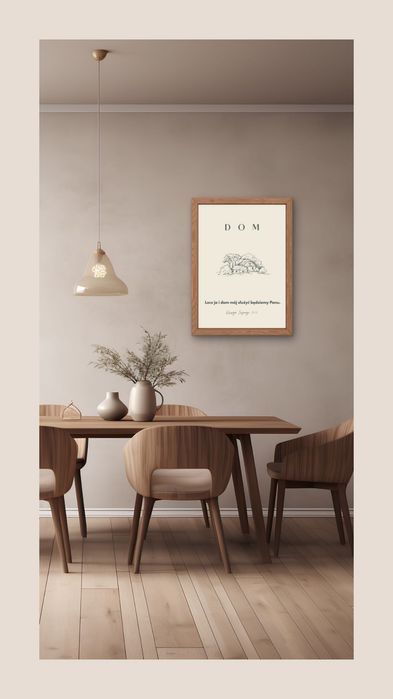 Plakat chrześcijański Dom gotowy do powieszenia 30x40