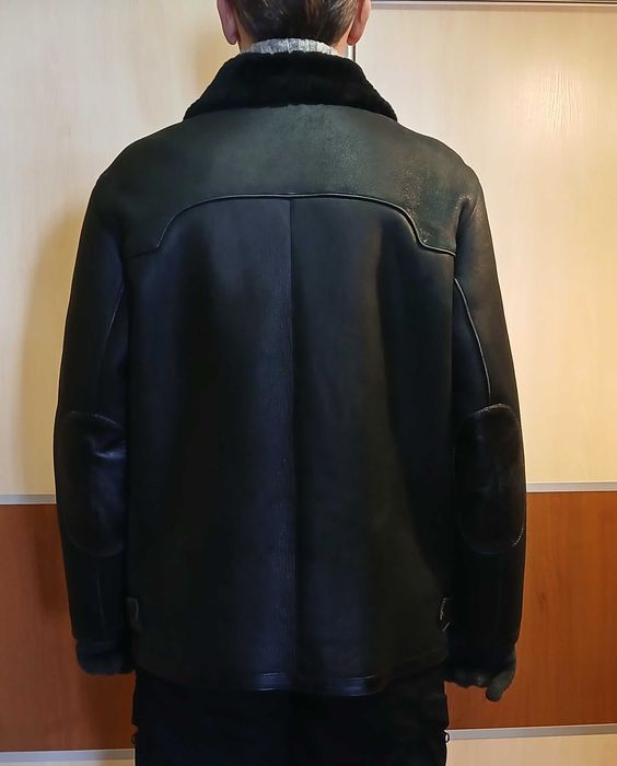 Мужская зимняя кожаная куртка