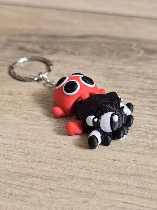 Breloczek Pająk Biedronka 3d - Brelok Druk3d fidget Keychain