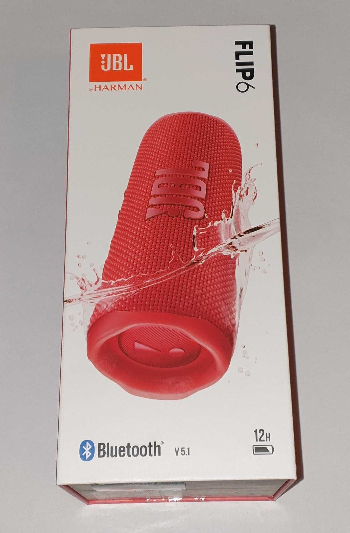 JBL Flip 6 RED czerwony Głośnik przenośny Bluetooth