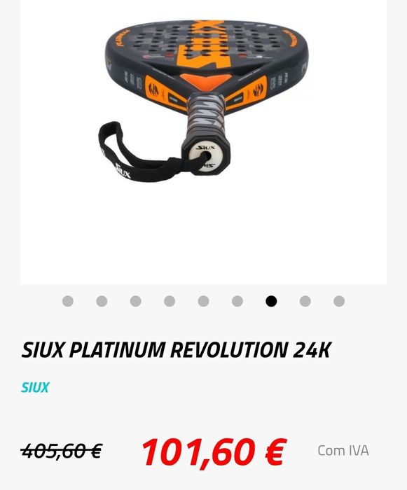 Raquete pádel siux platinum revolution 24k