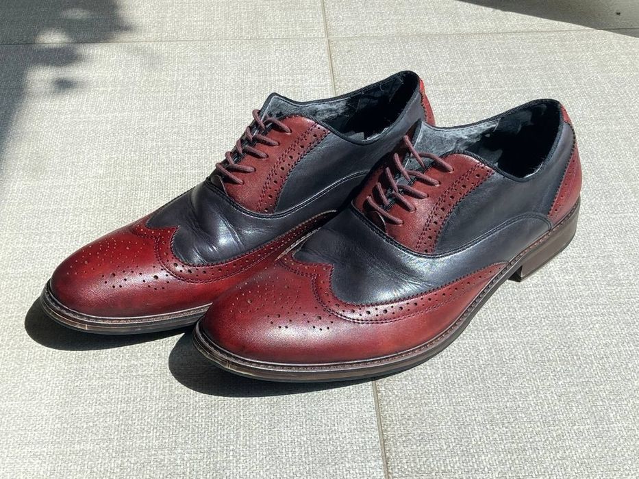 Чоловічі шкіряні туфлі ALDO двоколірні