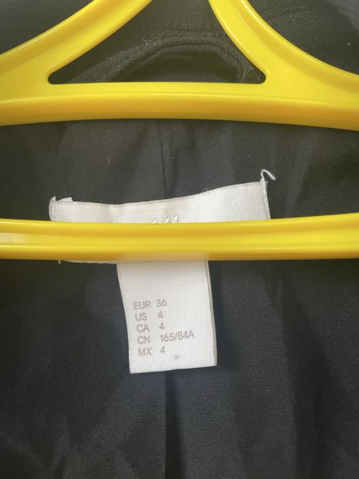 H&M чорний двобортовий піджак oversize жакет блейзер кардиган віскоза