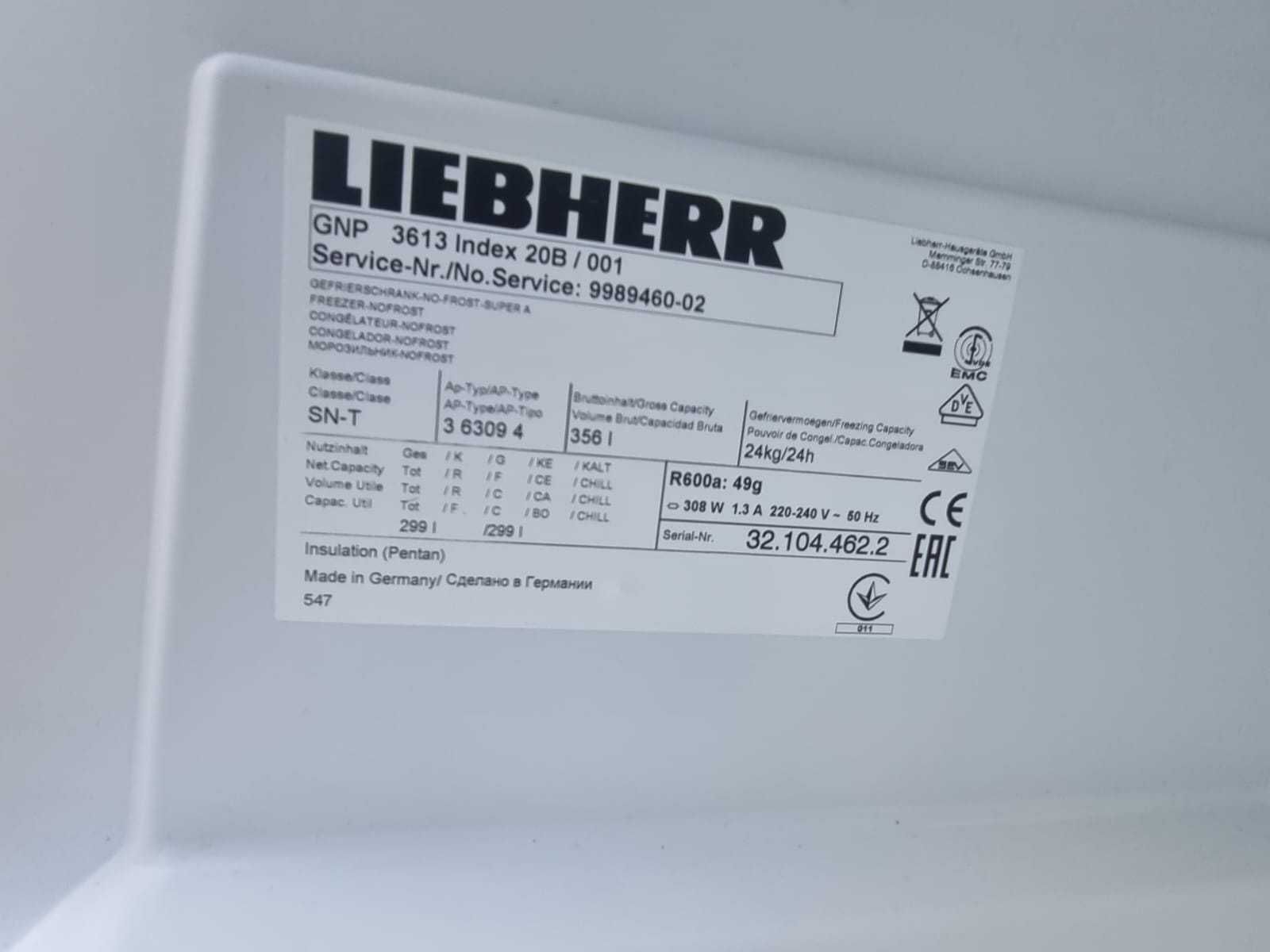 Zamrażarka szufladowa Liebherr GN 3613 Comfort, NoFrost, 175cm, 356L