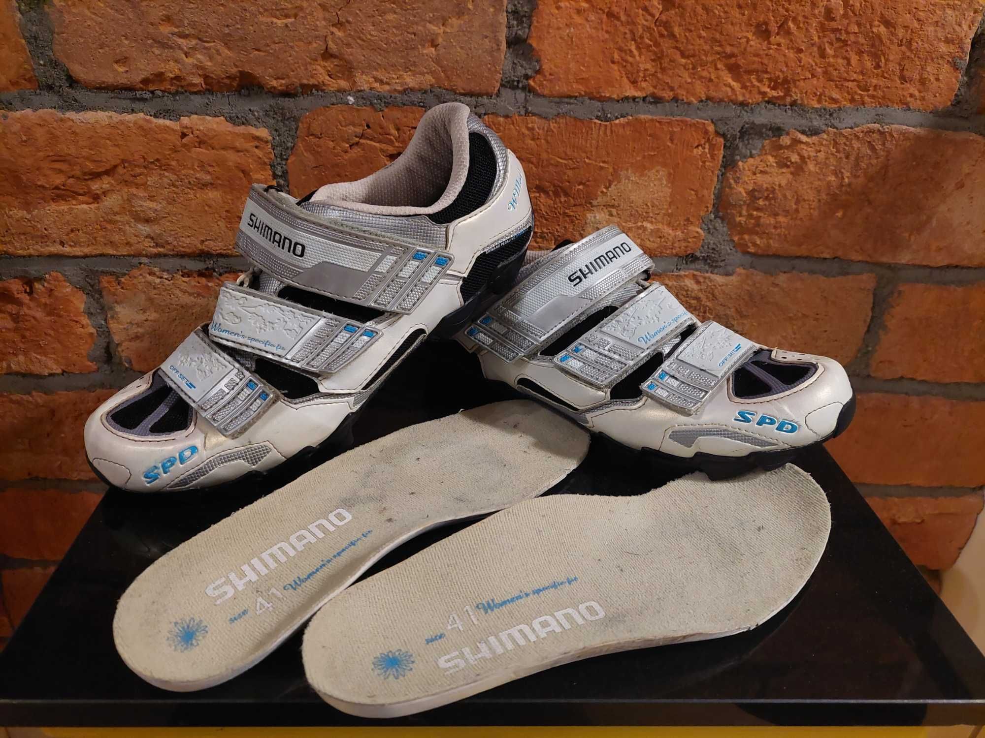 Buty rowerowe kolarskie SHIMANO SH-WM60 SPD MTB rzep 41 wkładk orygina