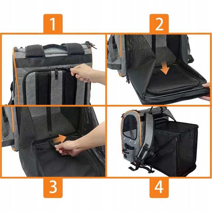 Transporter plecak rozkładany dla psa kota królika kojec składany