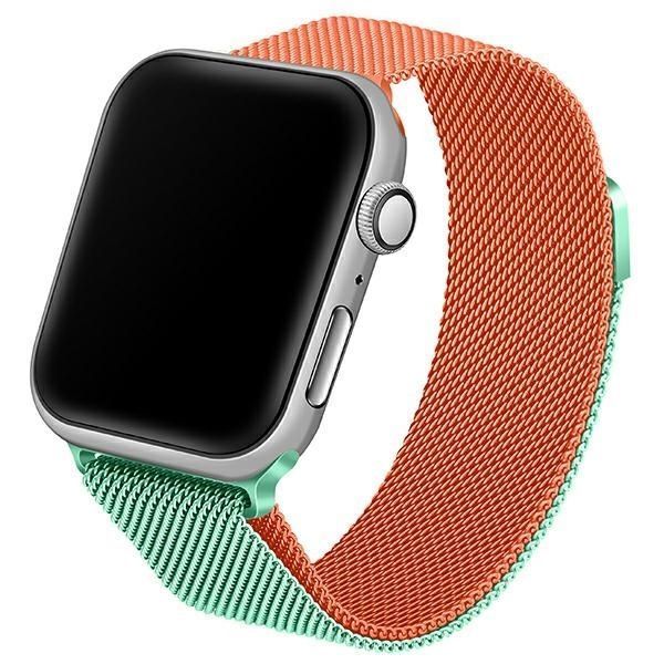 Pasek do Apple Watch Steel 42/44/45/49mm - Zielono-Pomarańczowy