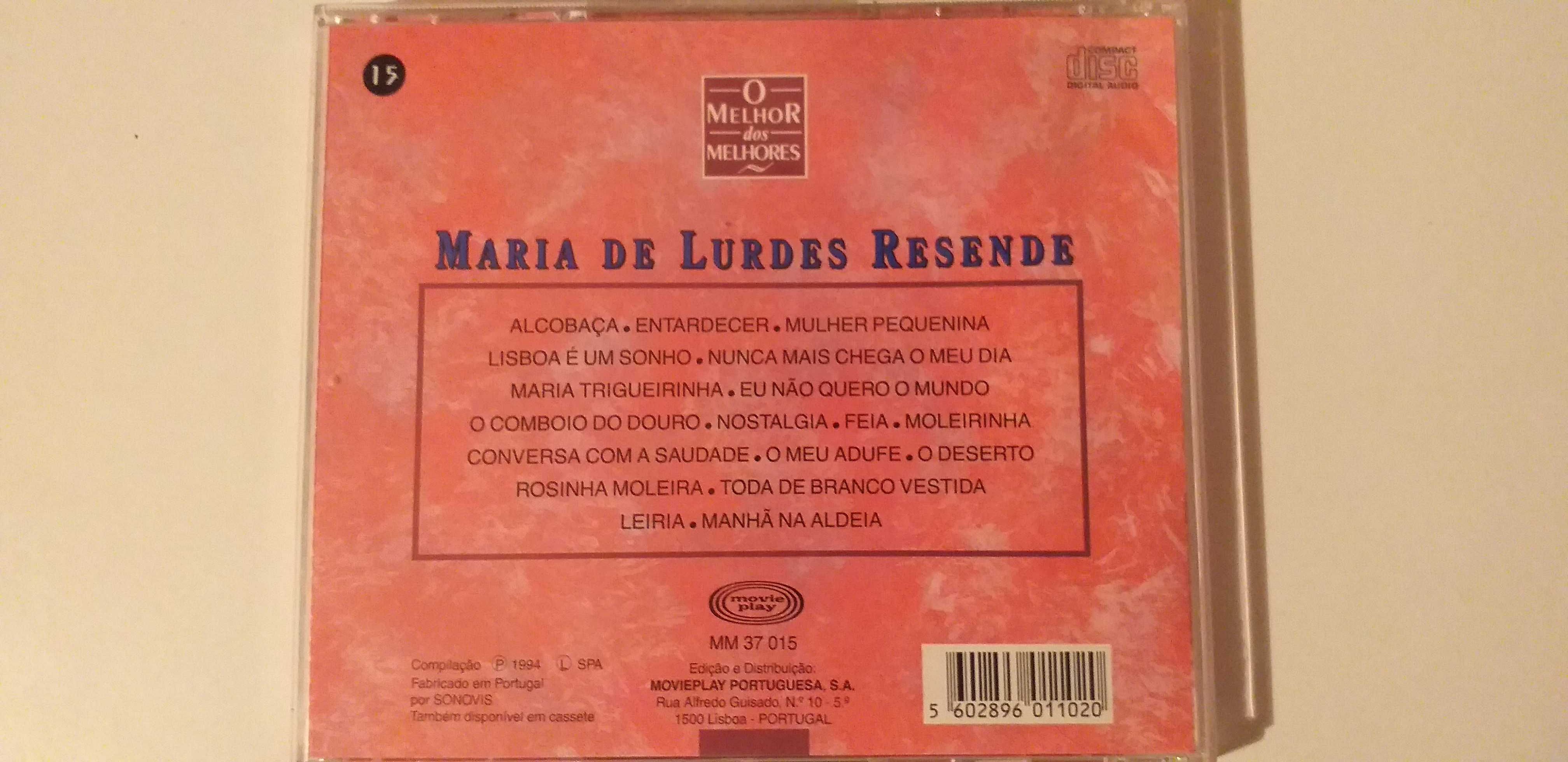 Maria de Lurdes Resende - " O Melhor dos Melhores " - CD - portes incl