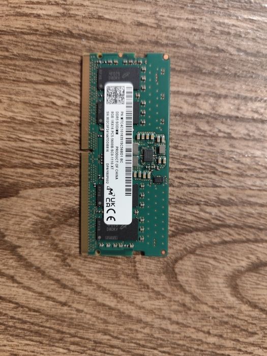 NOWA Pamięć RAM Micron DDR5 SODIMM 8GB 1Rx16 PC5-5600B