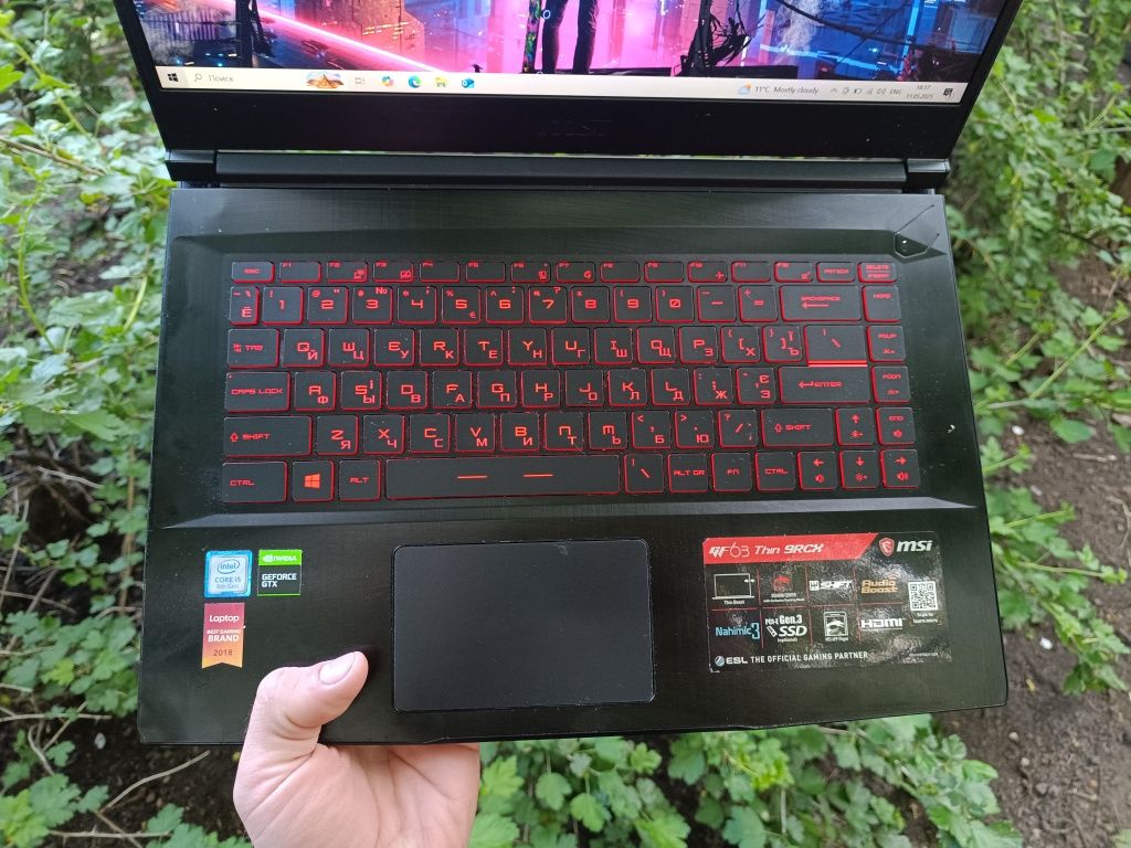 144Гц, Ігровий ноутбук MSI (i5 9300H/16/512/GTX 1050 Ti 4gb)
