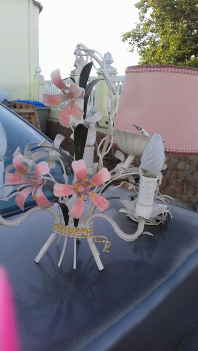 2 candieiros em ferro