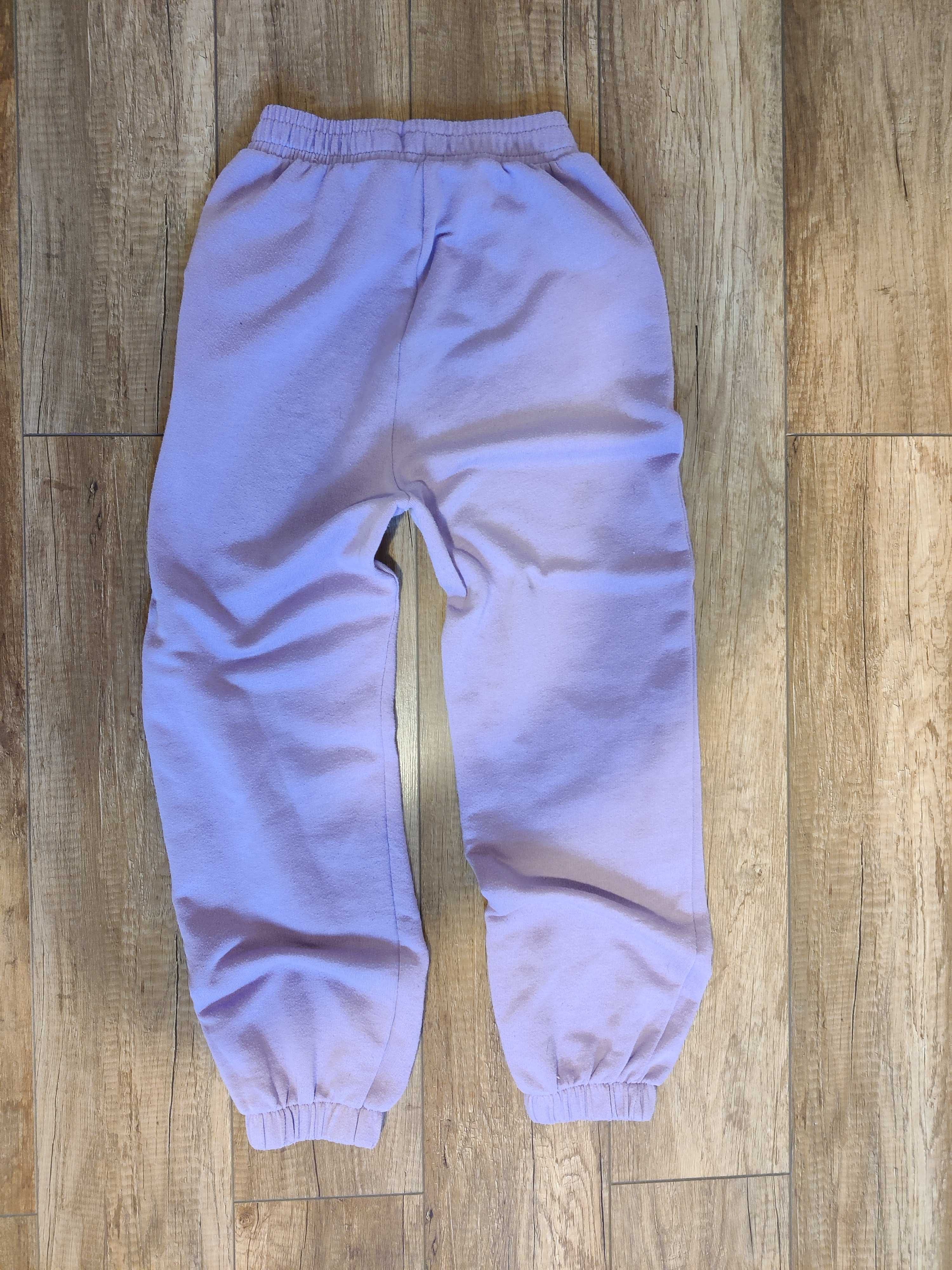 Spodnie Zara dresowe fioletowe r.S 36