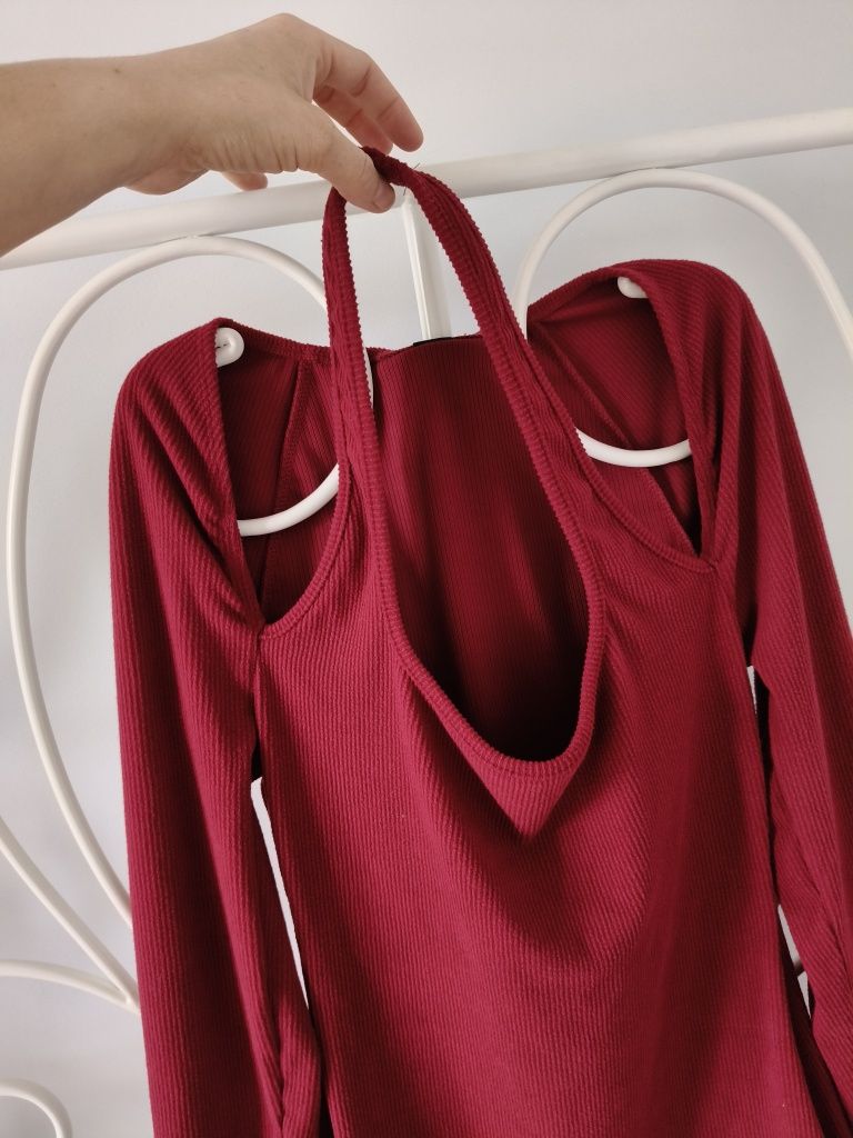 Nowa sukienka bandazowa prażek sukienka dress S M