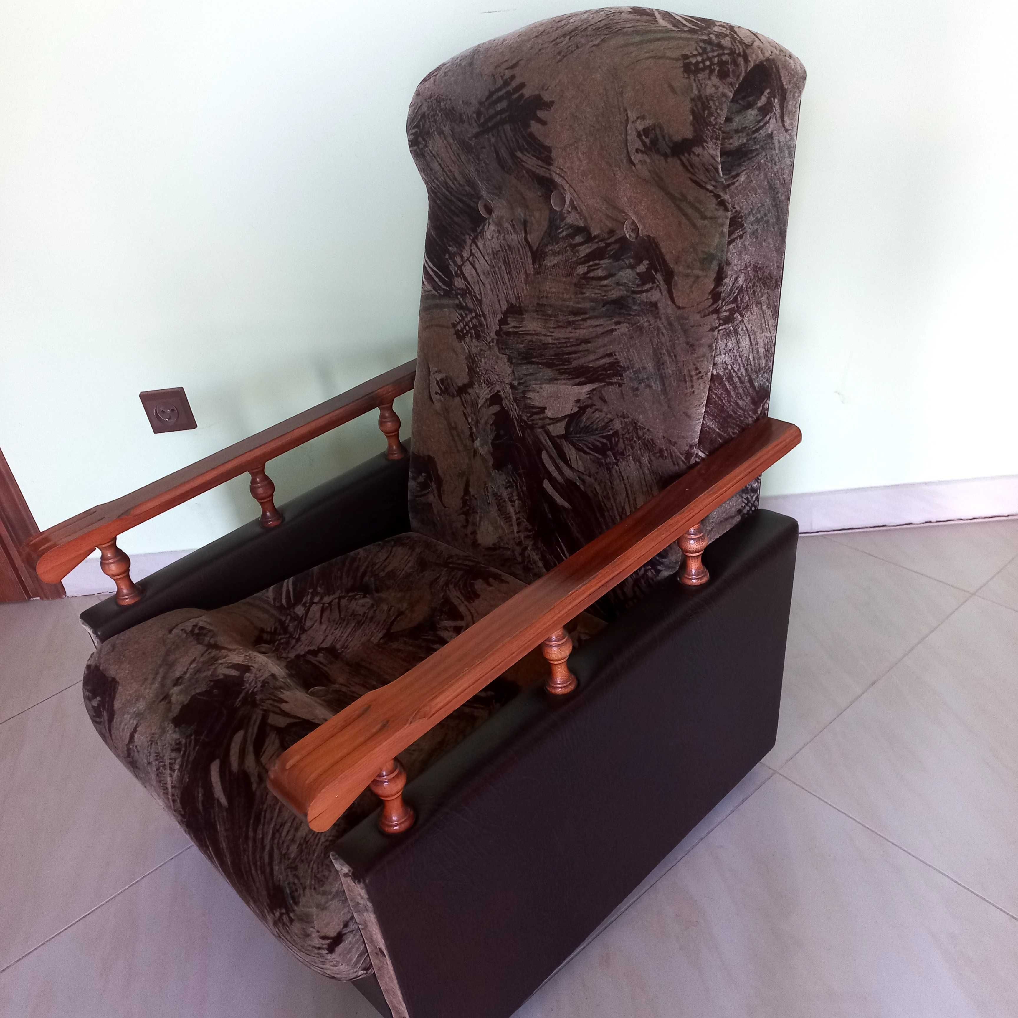 2 fotele - plusz, drewno