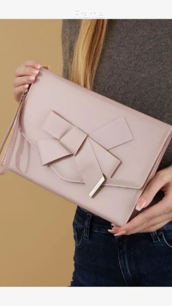 Женская сумка-конверт с бантом ted baker nikkey knot bow - клатч в бла