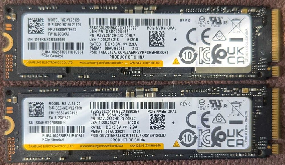 SSD M2 NVME Pcie 3.0/4.0. (256-512-1TB)