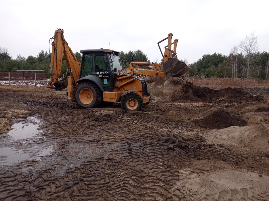 Usługi koparko ładowarką, minikoparka, wywrotka, prace ziemne, wykopy