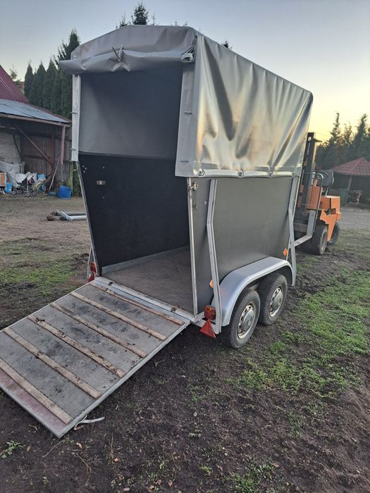 Przyczepka przyczepa do przewozu zwierząt koni super stan