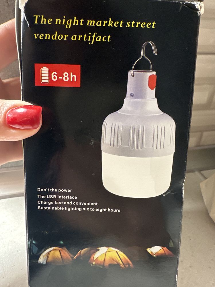 Led лампа акумуляторна на 80w з usb зарядкою