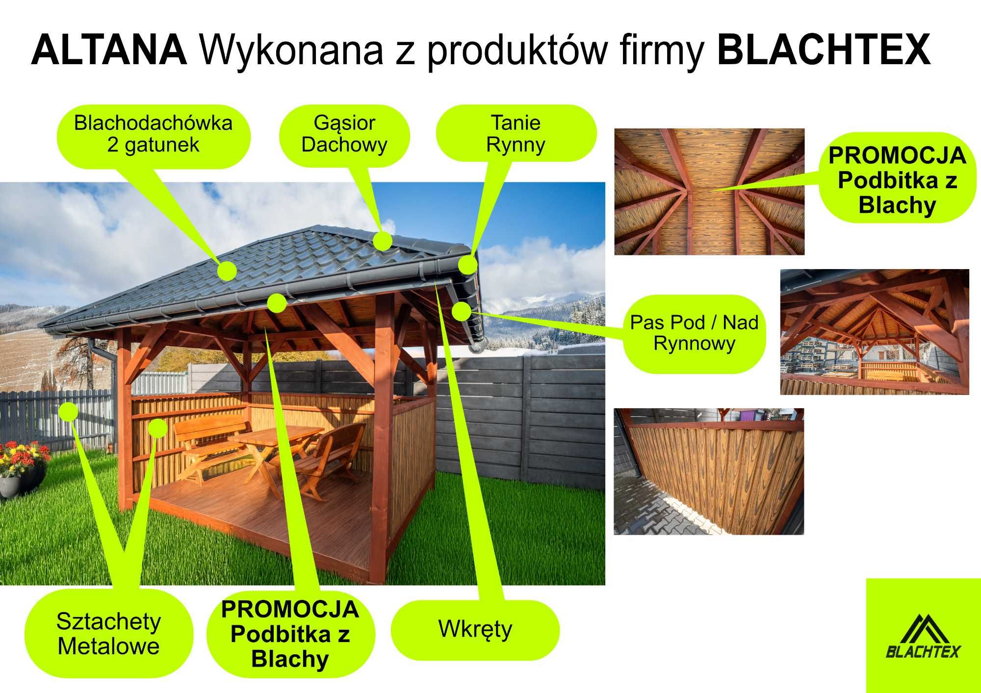 Blacha elewacyjna, niski profil T-7 - Kolor Drewna Podbitka Ogrodzenie