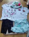 Zestaw paka dla dziewczynki 134 lato szorty leg spód t-shirty     6 sz