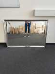 Lustro o wymiarach 80x 100 w srebrnej ramie