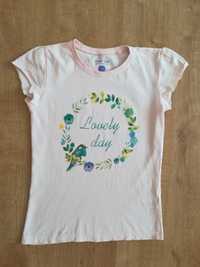 T-shirt dziewczęcy, bawełniany CARRY, ROZMIAR 146