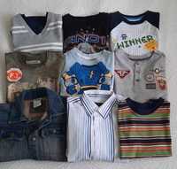 Paka-zestaw dla chłopca 5-6 lat/bluzka długi rękaw,kurtka jeansowa