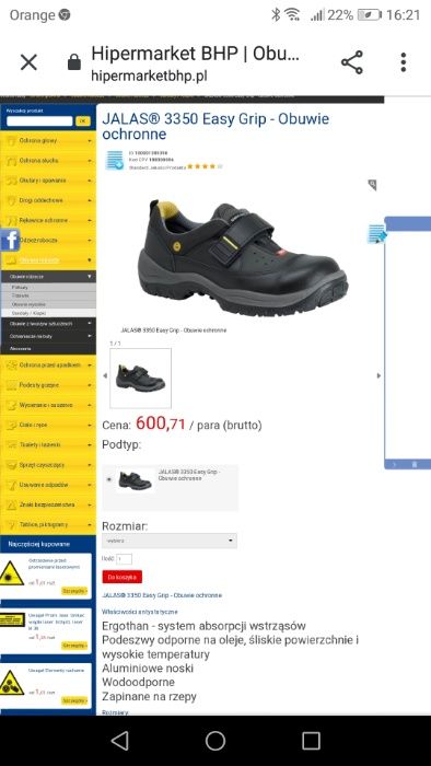 BUTY OCHRONNE JALAS® 3350 Easy Grip- Orginał