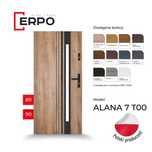 Drzwi wejściowe 80,90 lewe lub prawe 72mm ciepłe turner oak