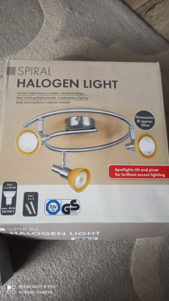 Lampa spiralna sufitowa Halogen Light